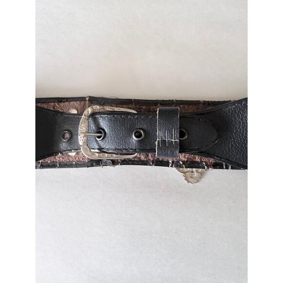 Vintage Argentina coin leather belt equestrian unique boho South latin America
